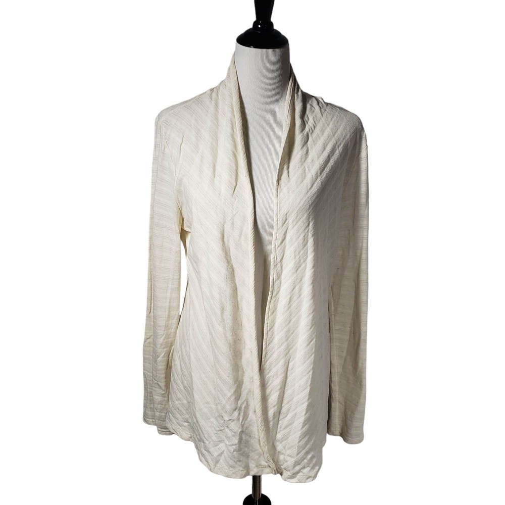 Banana Republic size Medium Cream Cotton Rayon Linen Patterned Duster